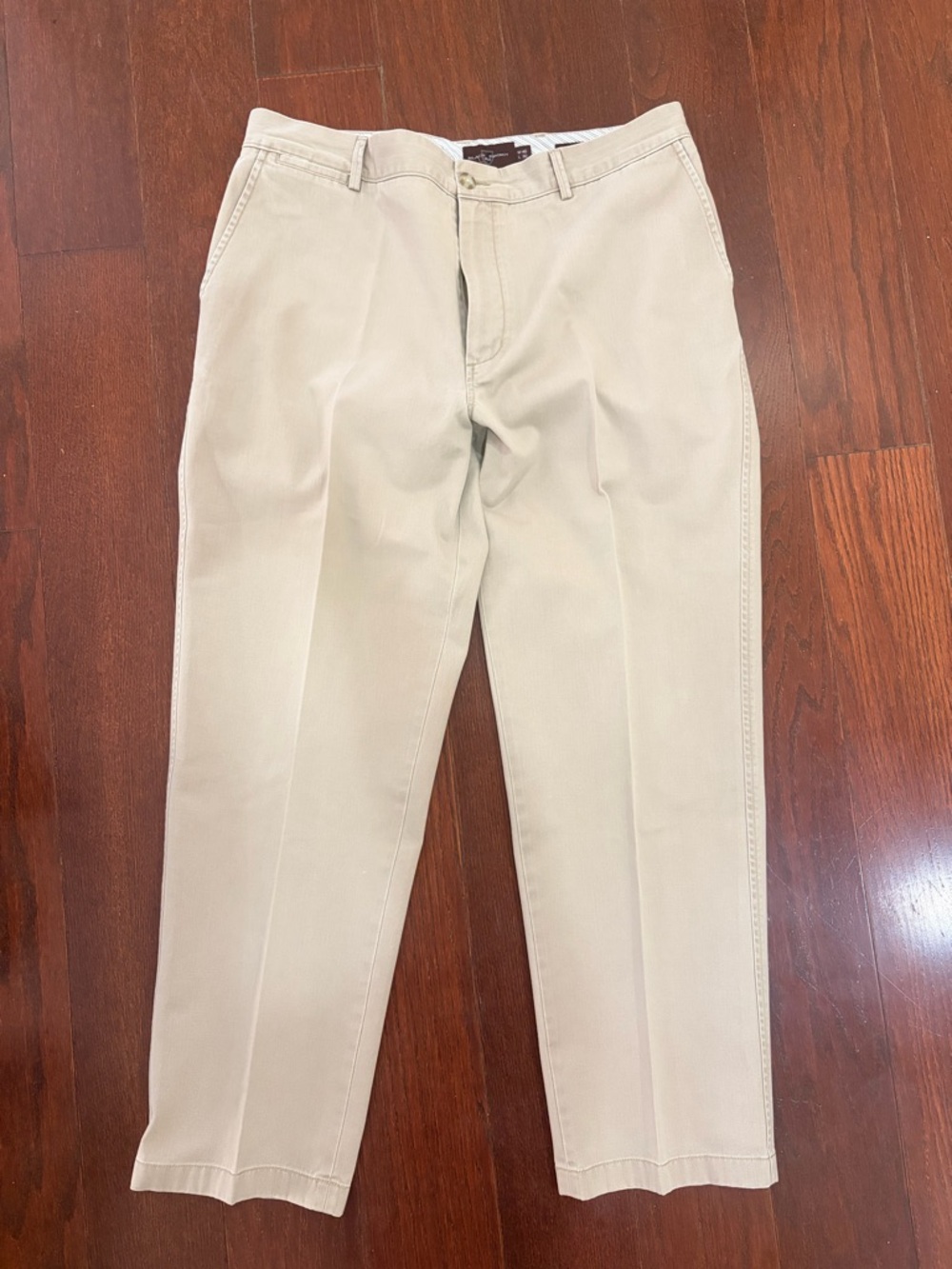 0023-Men's Classic Straight Fit Chino Pants - Cream